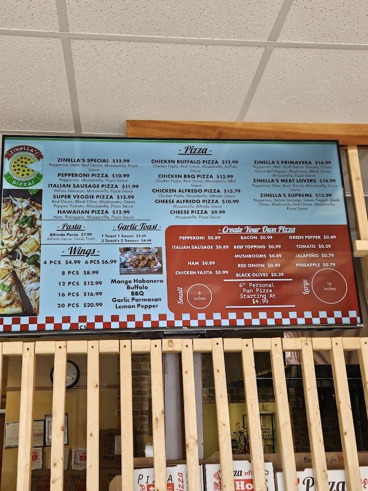 Zinella's Pizzas Menu image 3